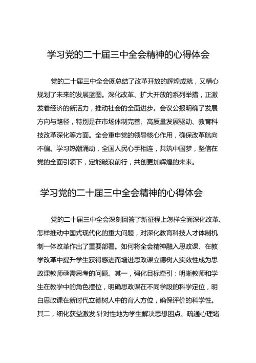 党员关于学习二十三中全会精神心得感悟发言42篇.docx