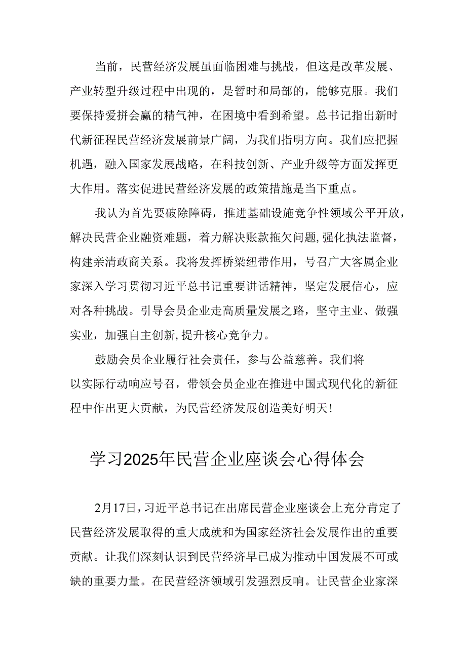 民营企业2025年学习《民营企业座谈会》个人心得感悟 （5份）88(1).docx_第3页
