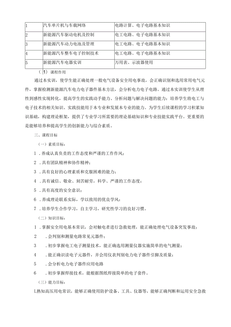 《电工电子实训》2024年课程标准（含课程思政设计）.docx_第2页
