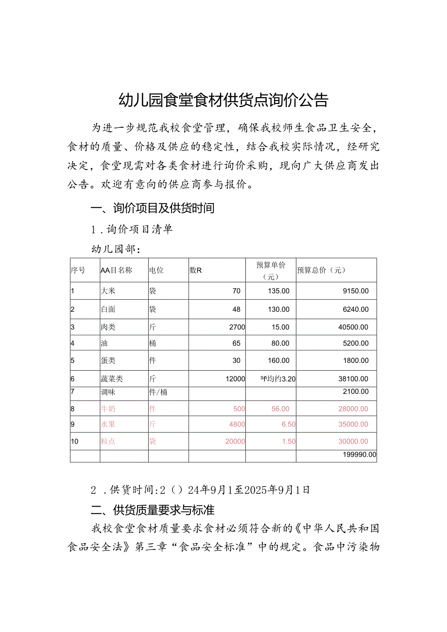 幼儿园食堂食材供货点询价公告.docx_第1页
