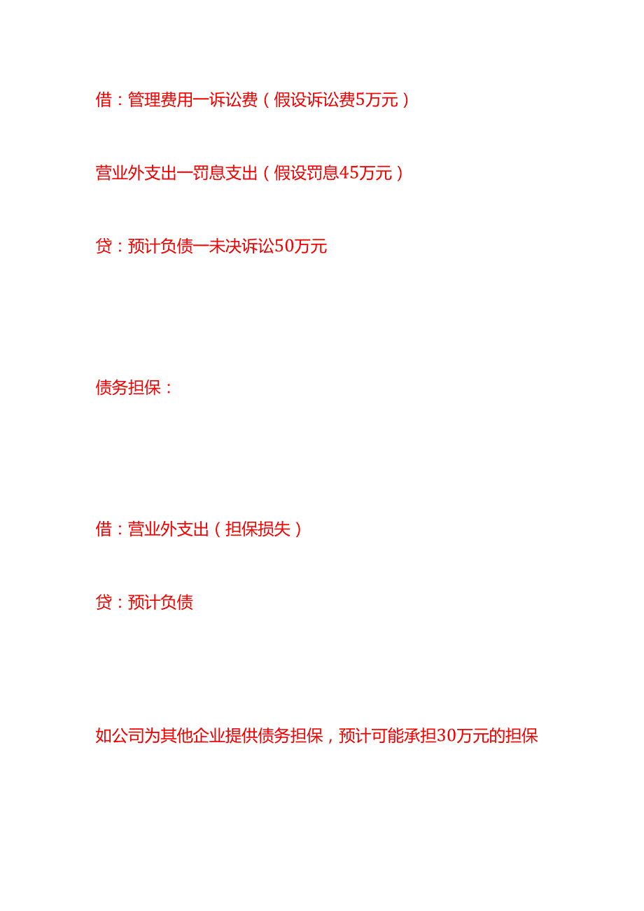 做账实操预计负债的会计处理分录.docx_第2页