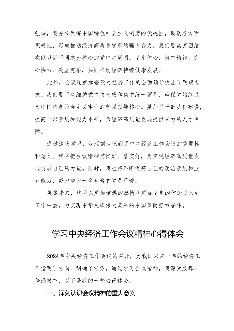 (最新版)学习2024年中央经济工作会议精神的心得体会6篇.docx_第2页