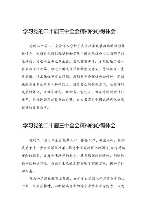 关于二十三中全会精神的心得体会发言材料二十六篇.docx