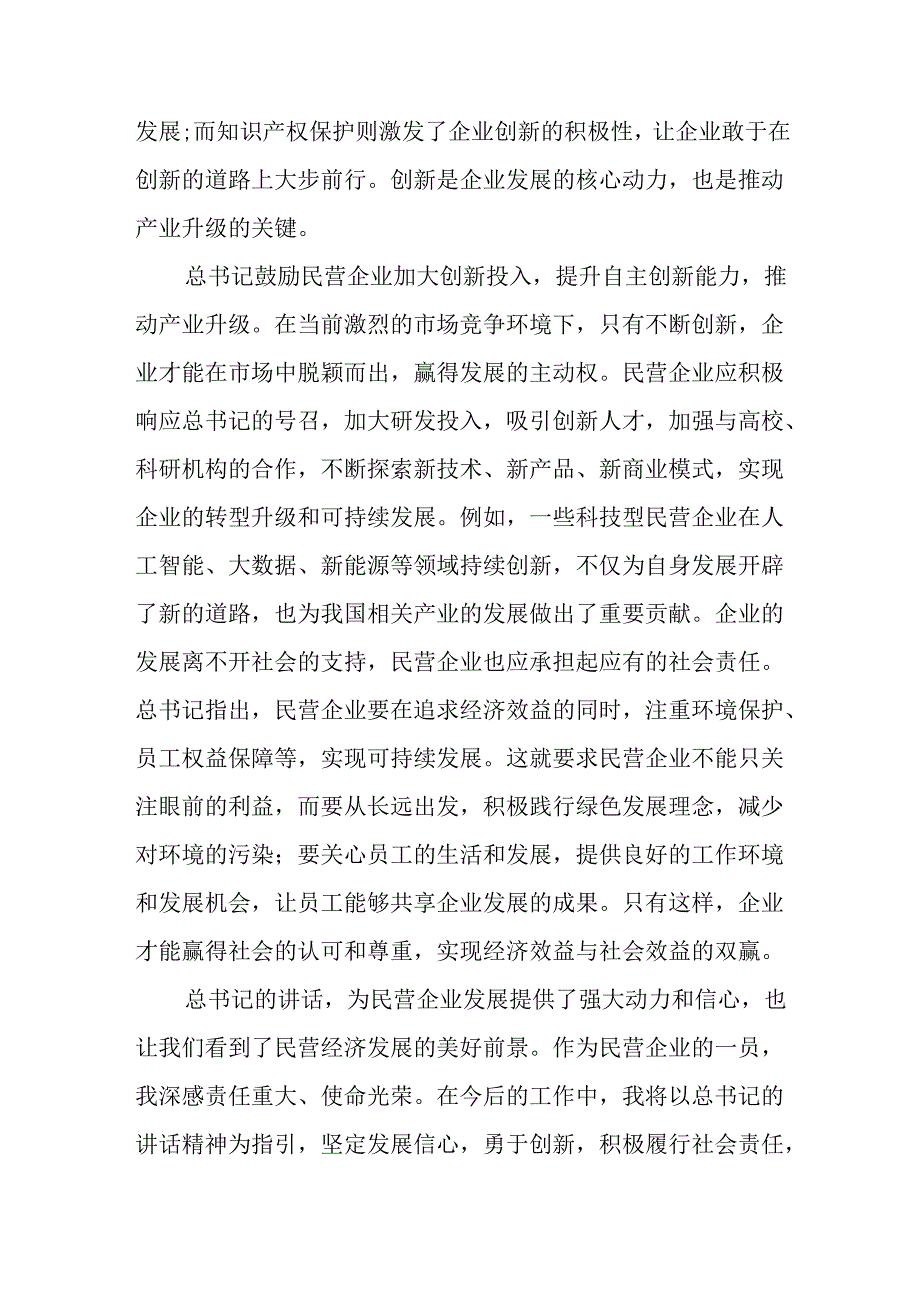 民营企业2025年学习《民营企业座谈会》个人心得感悟 （5份）89(1).docx_第2页