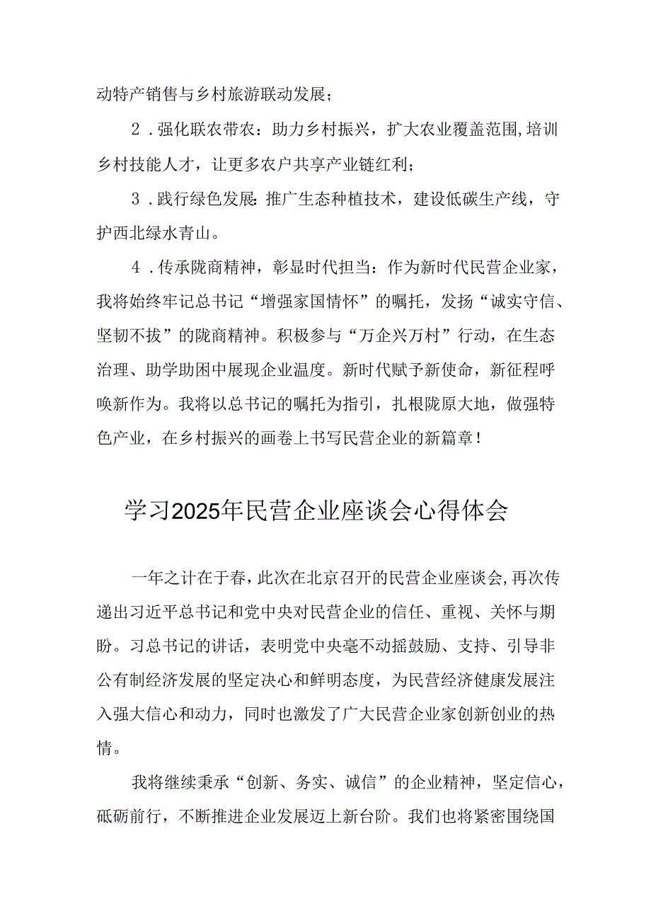民营企业2025年学习民营企业座谈会个人心得感悟 （5份）(1).docx_第2页