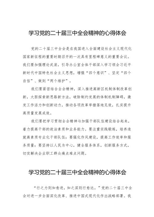 2024年学习贯彻党的二十三中全会心得体会通用版36篇.docx