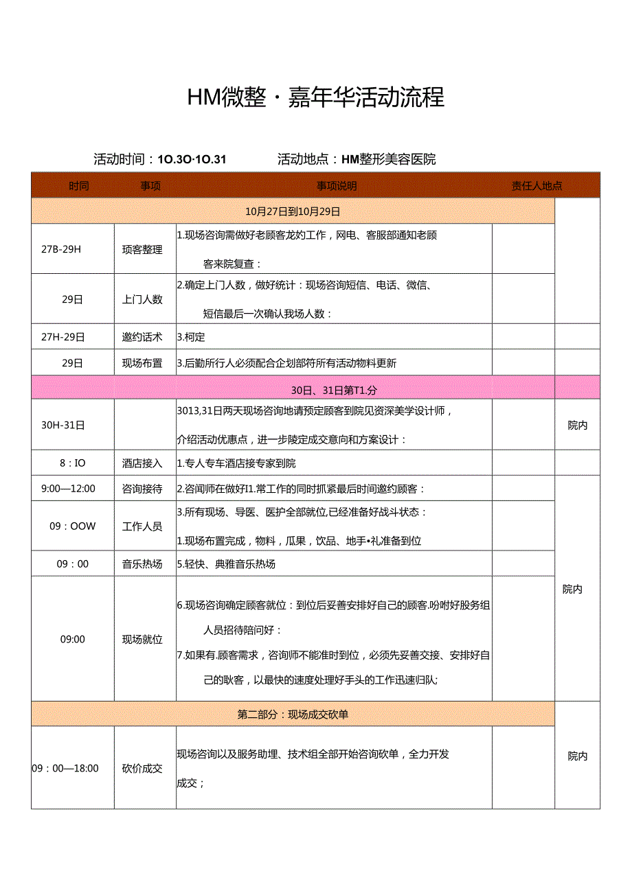 医美微整形营销活动嘉年华流程.docx_第1页