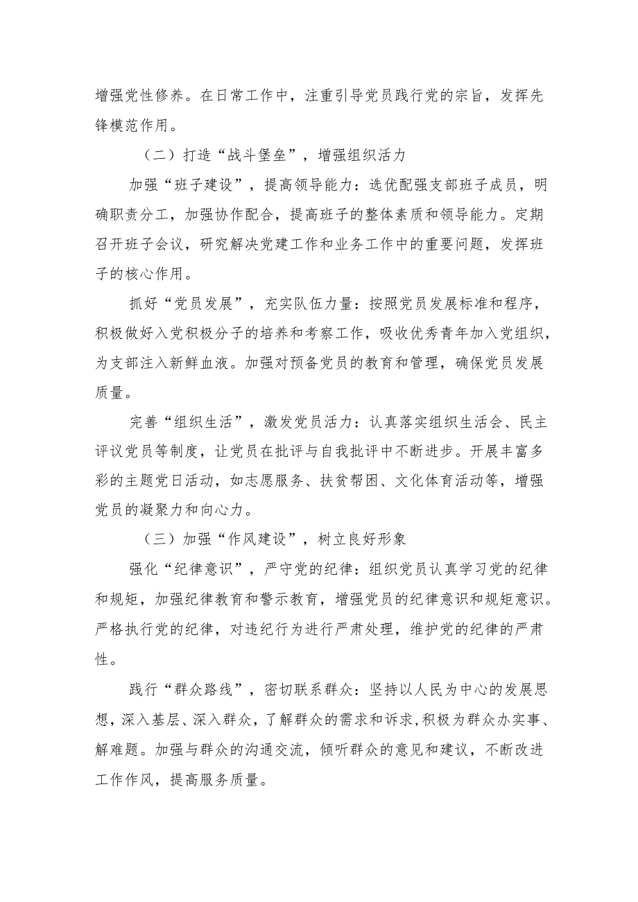 党支部书记2024年抓基层党建工作述职报告（2篇）.docx_第3页