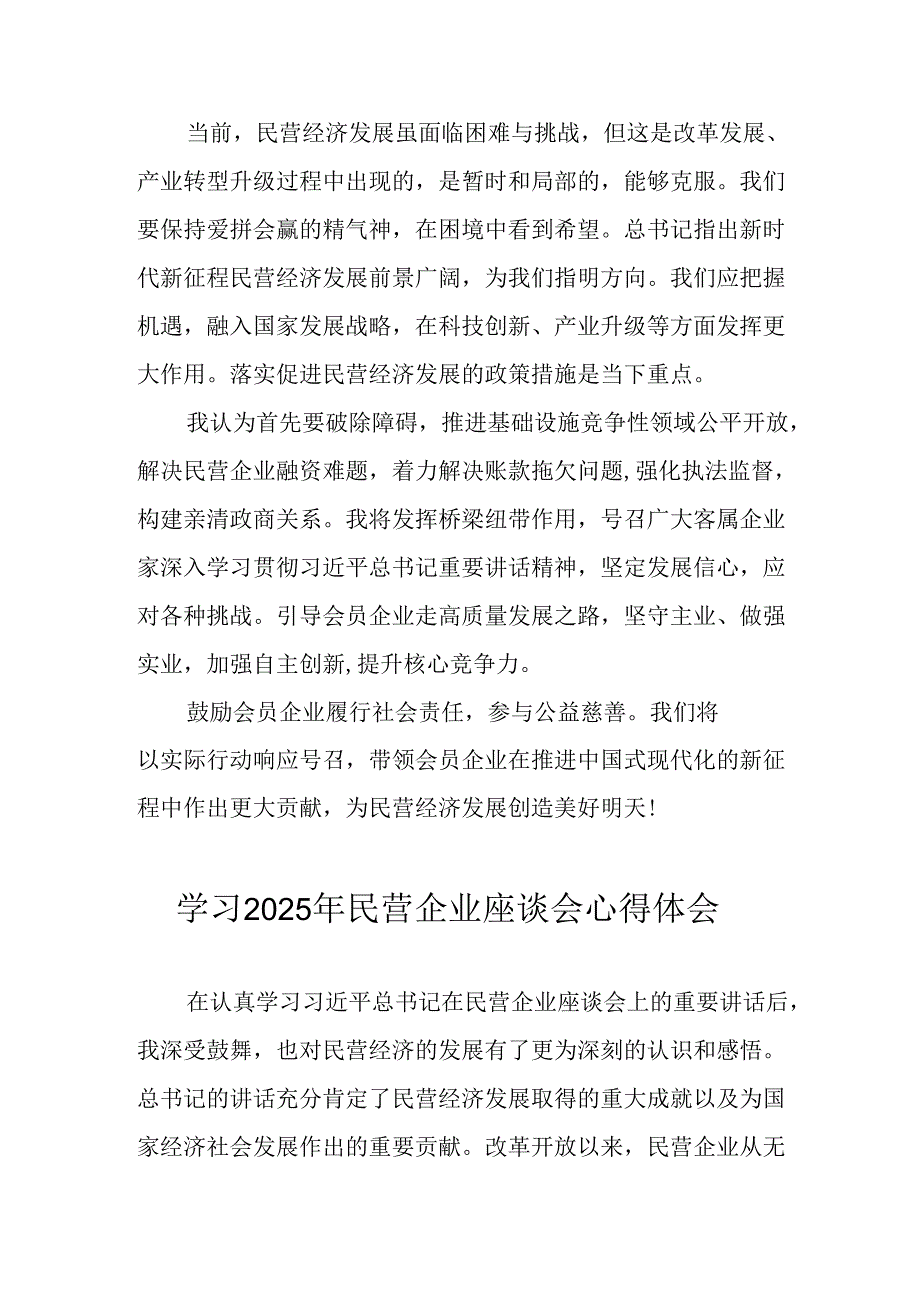 民营企业2025年学习《民营企业座谈会》个人心得感悟 （5份）58.docx_第3页