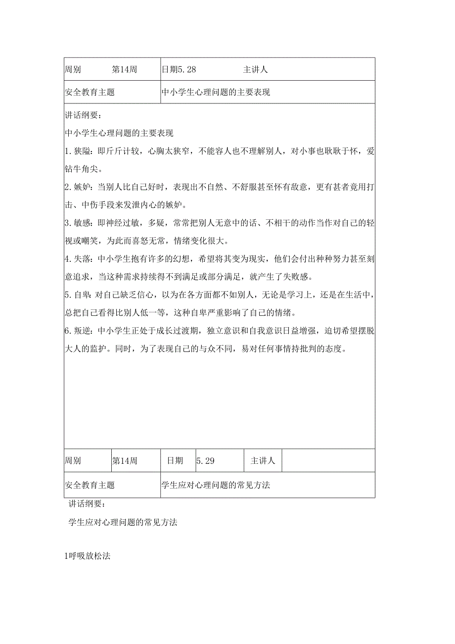 2024年季第14周1530每日安全教育记录表内容.docx_第2页