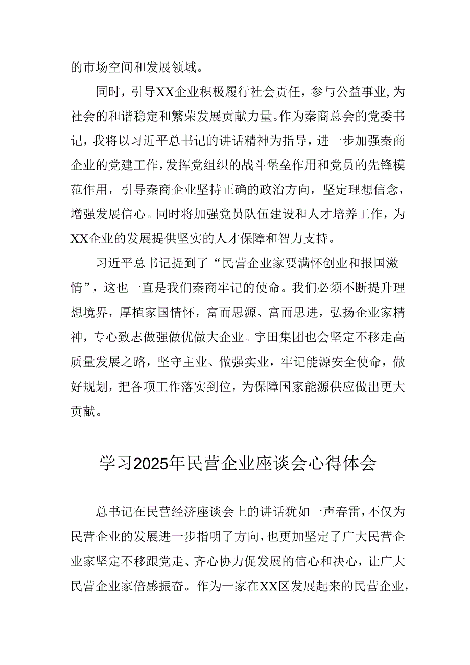 2025年私营企业学习民营企业座谈会个人心得体会 （6份）.docx_第3页
