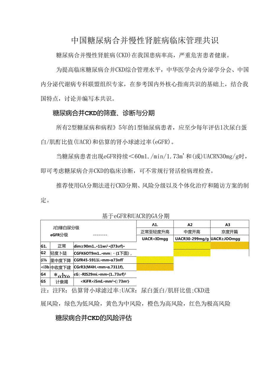中国糖尿病合并慢性肾脏病临床管理共识.docx_第1页