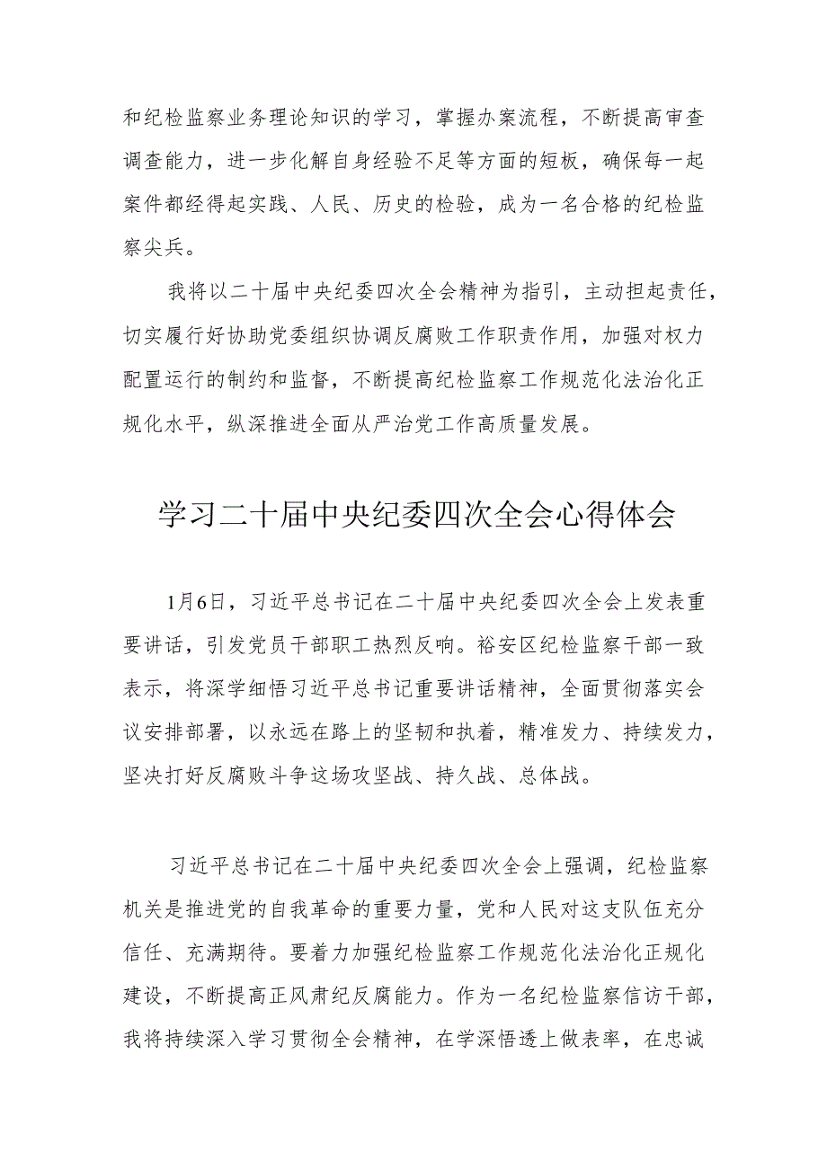 学习《二十中央纪委四次全会》个人心得体会 （15份）.docx_第3页