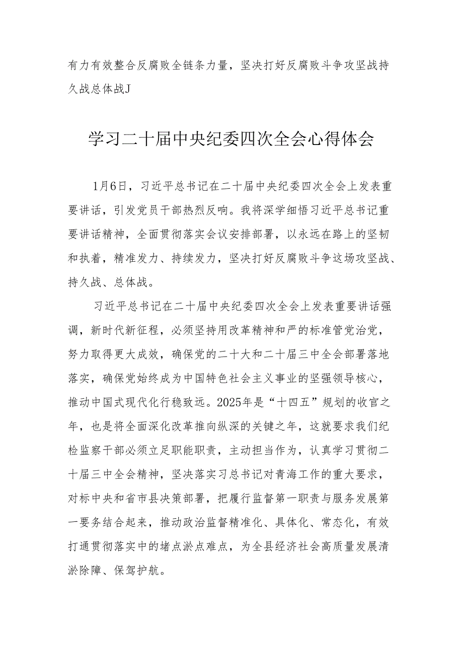 学习二十中央纪委四次全会心得体会 合计22份.docx_第2页