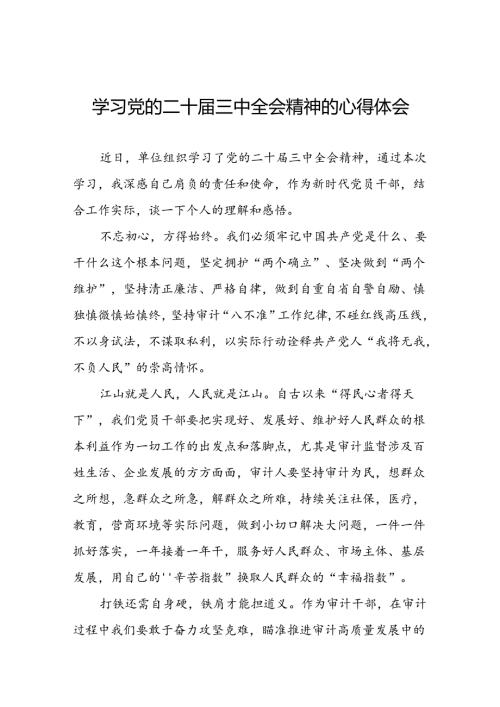 领导干部学习贯彻党的二十三中全会心得体会简短发言58篇.docx