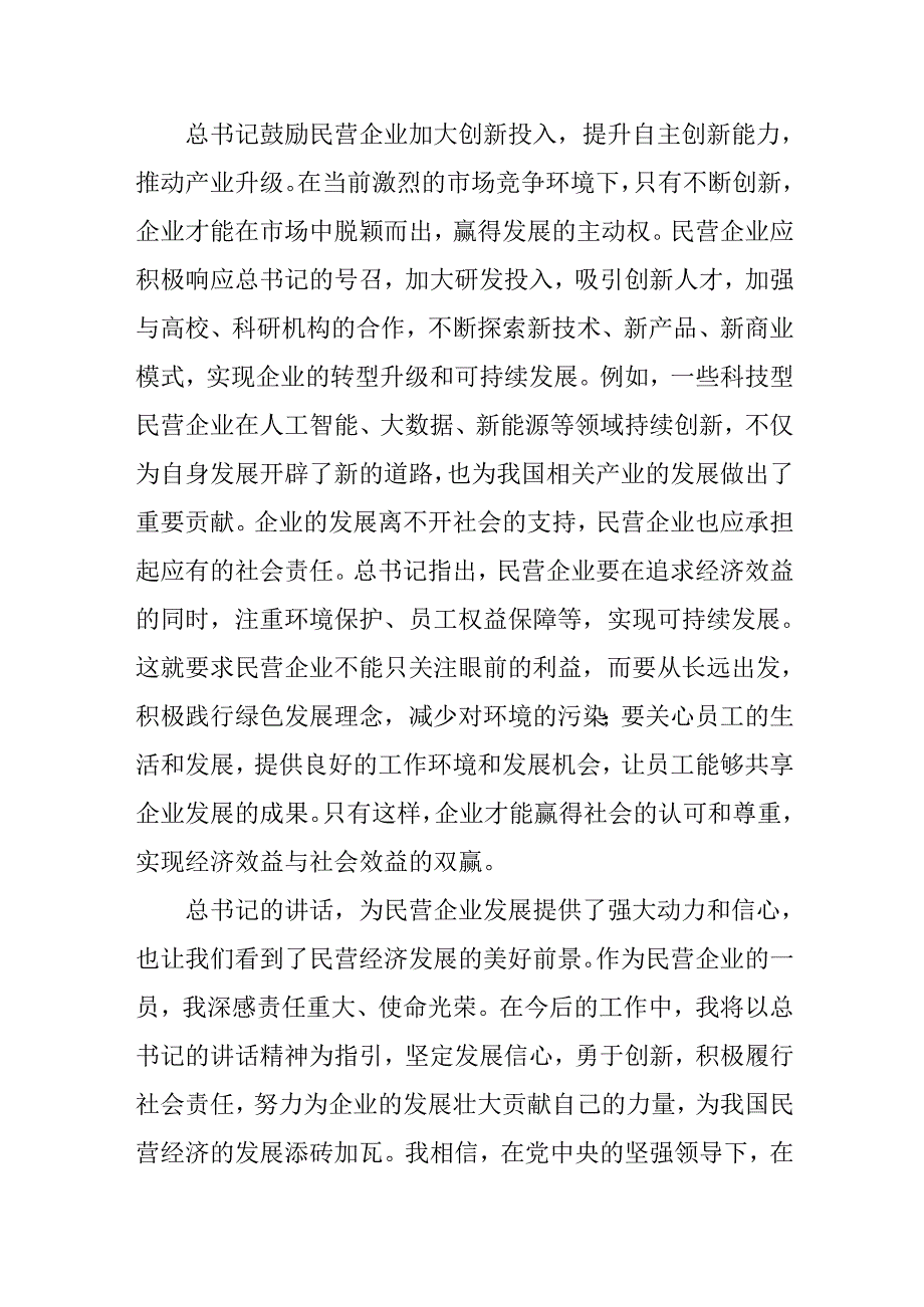 民营企业2025年学习《民营企业座谈会》个人心得体会 （4份）.docx_第3页