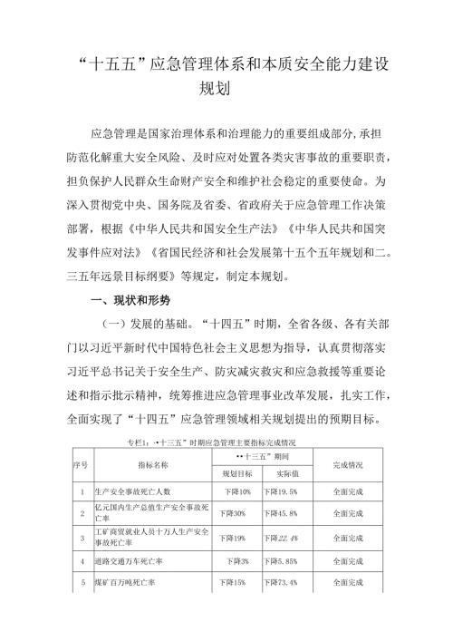 “十五五”应急管理体系和本质安全能力建设规划(4).docx