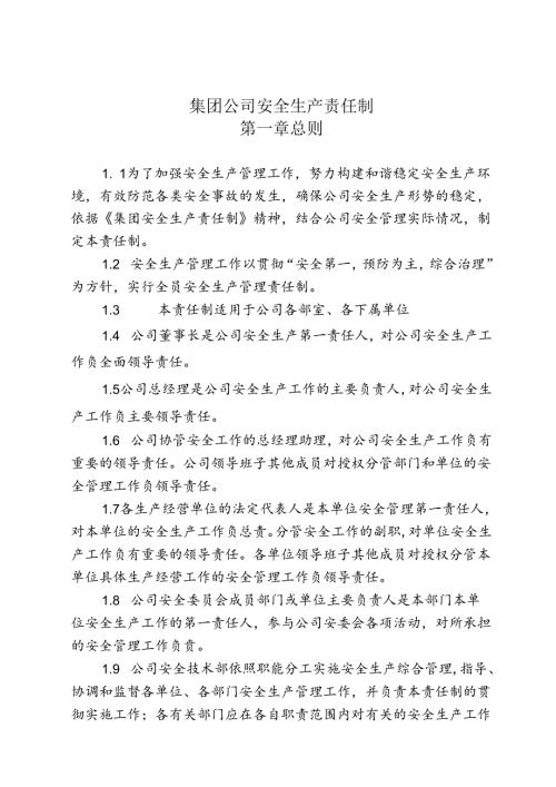 集团公司安全生产责任制.docx