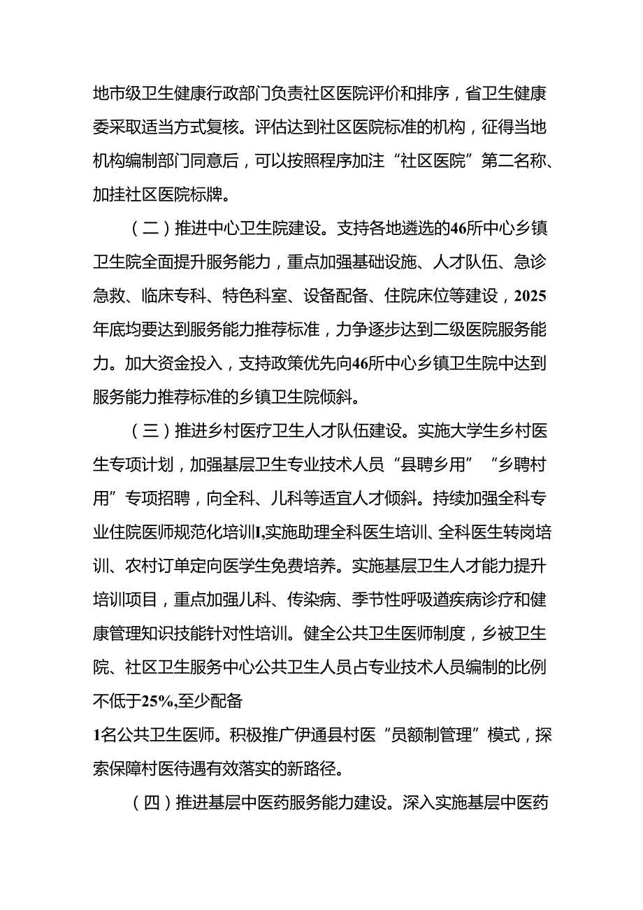 开展“优质服务基层行”活动和社区医院建设行动实施方案（20242025）.docx_第2页