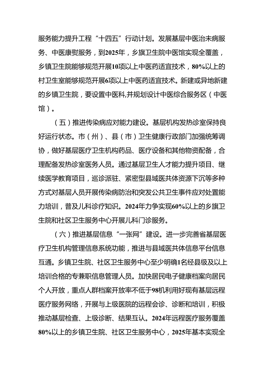 开展“优质服务基层行”活动和社区医院建设行动实施方案（20242025）.docx_第3页
