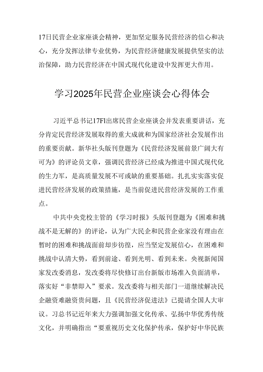 民营企业2025年学习《民营企业座谈会》个人心得感悟 （5份）69(1).docx_第2页