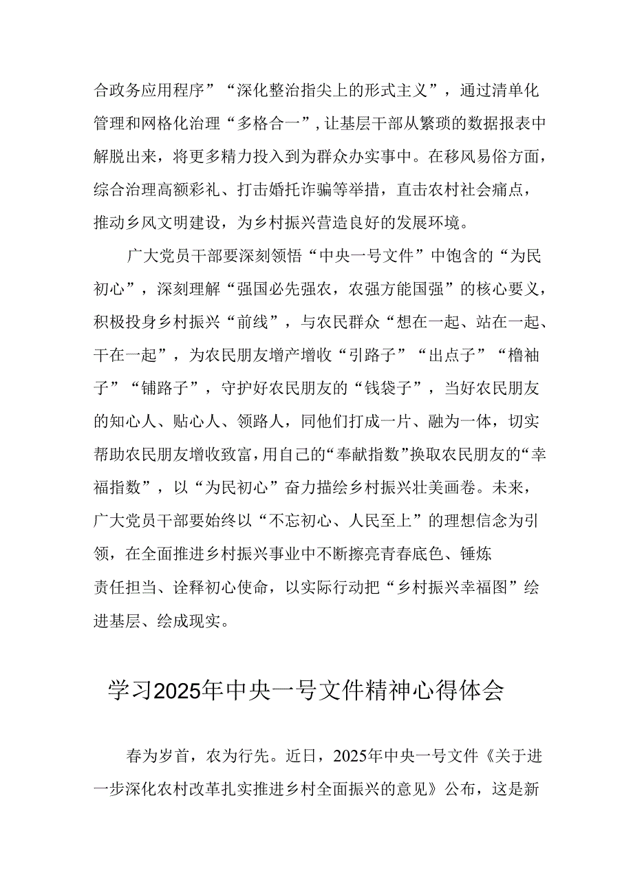 学习2025年中央一号文件精神个人心得体会 （2份）.docx_第3页