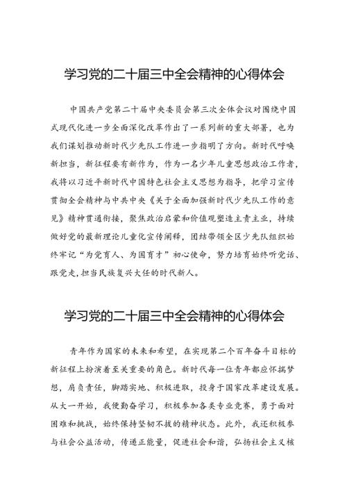 学习领会党的二十三中全会精神心得体会范文58篇.docx