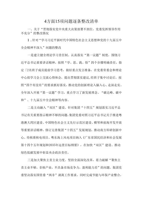 4方面15项问题逐条整改清单.docx