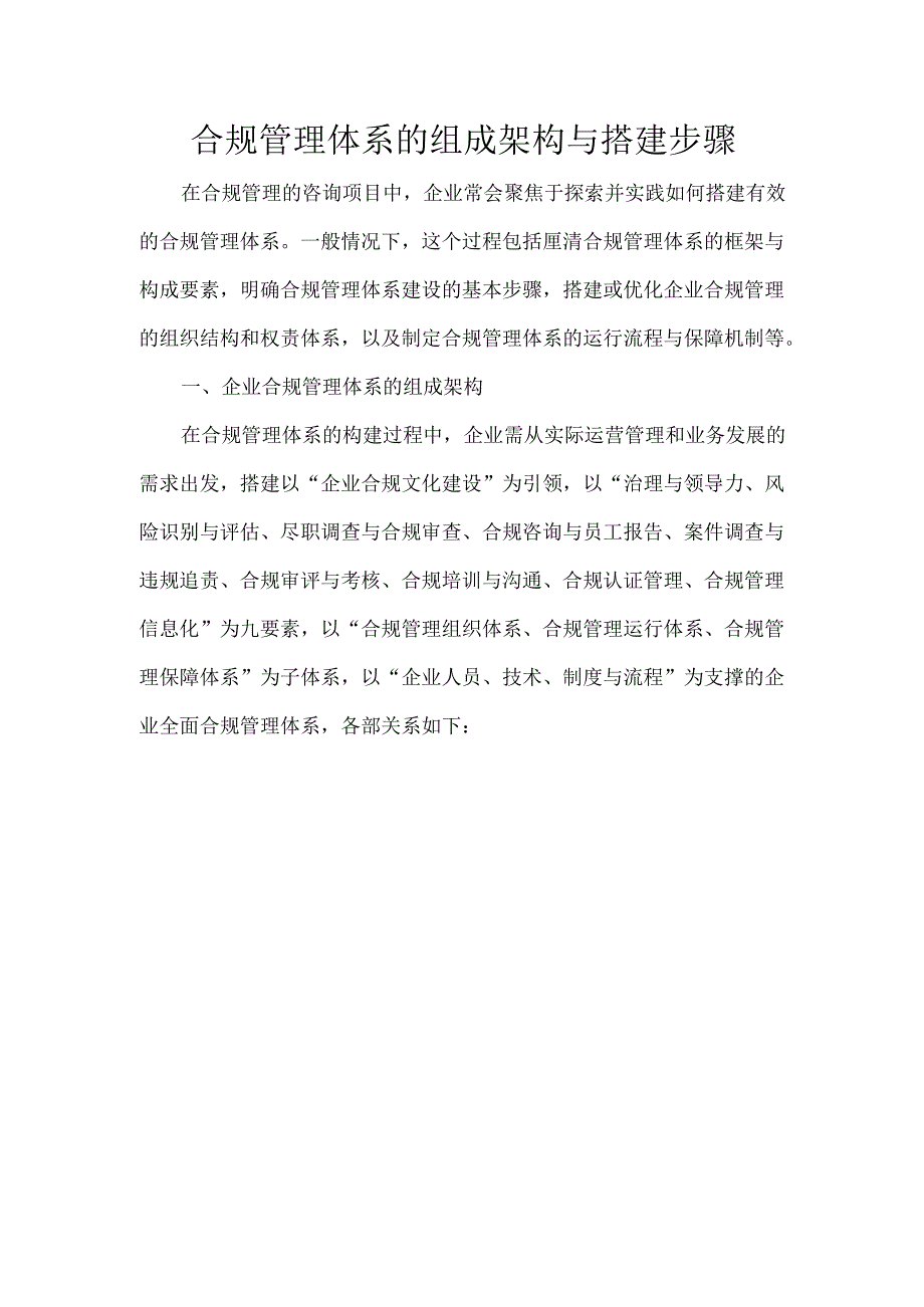 合规管理体系的组成架构与搭建步骤.docx_第1页