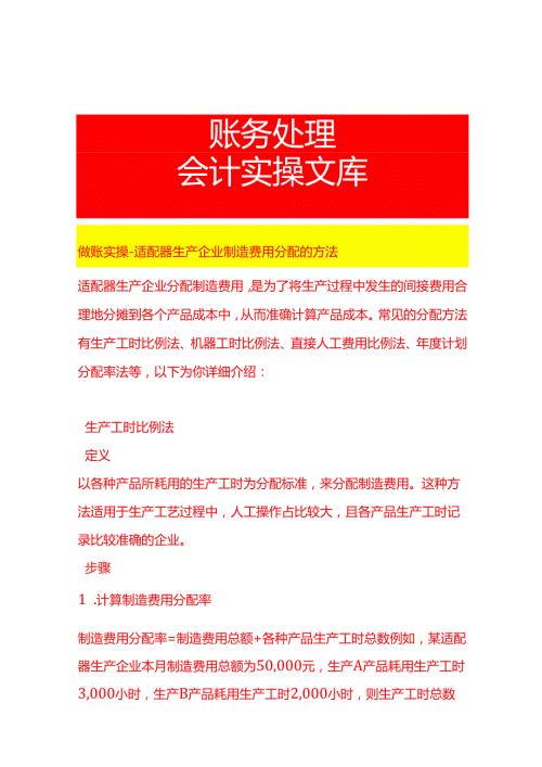做账实操适配器生产企业制造费用分配的方法.docx
