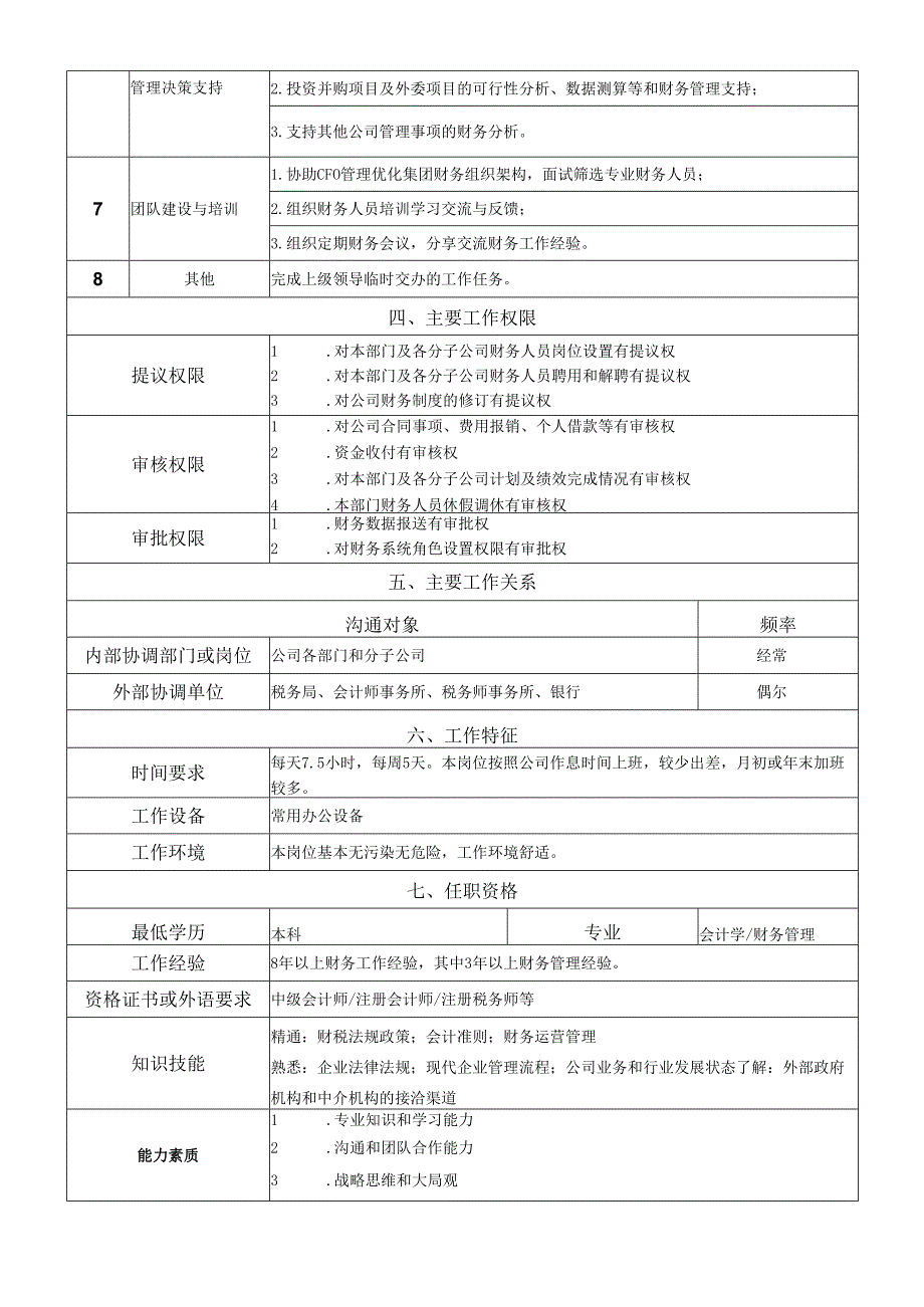 岗位说明书财务核算部部门负责人.docx_第2页