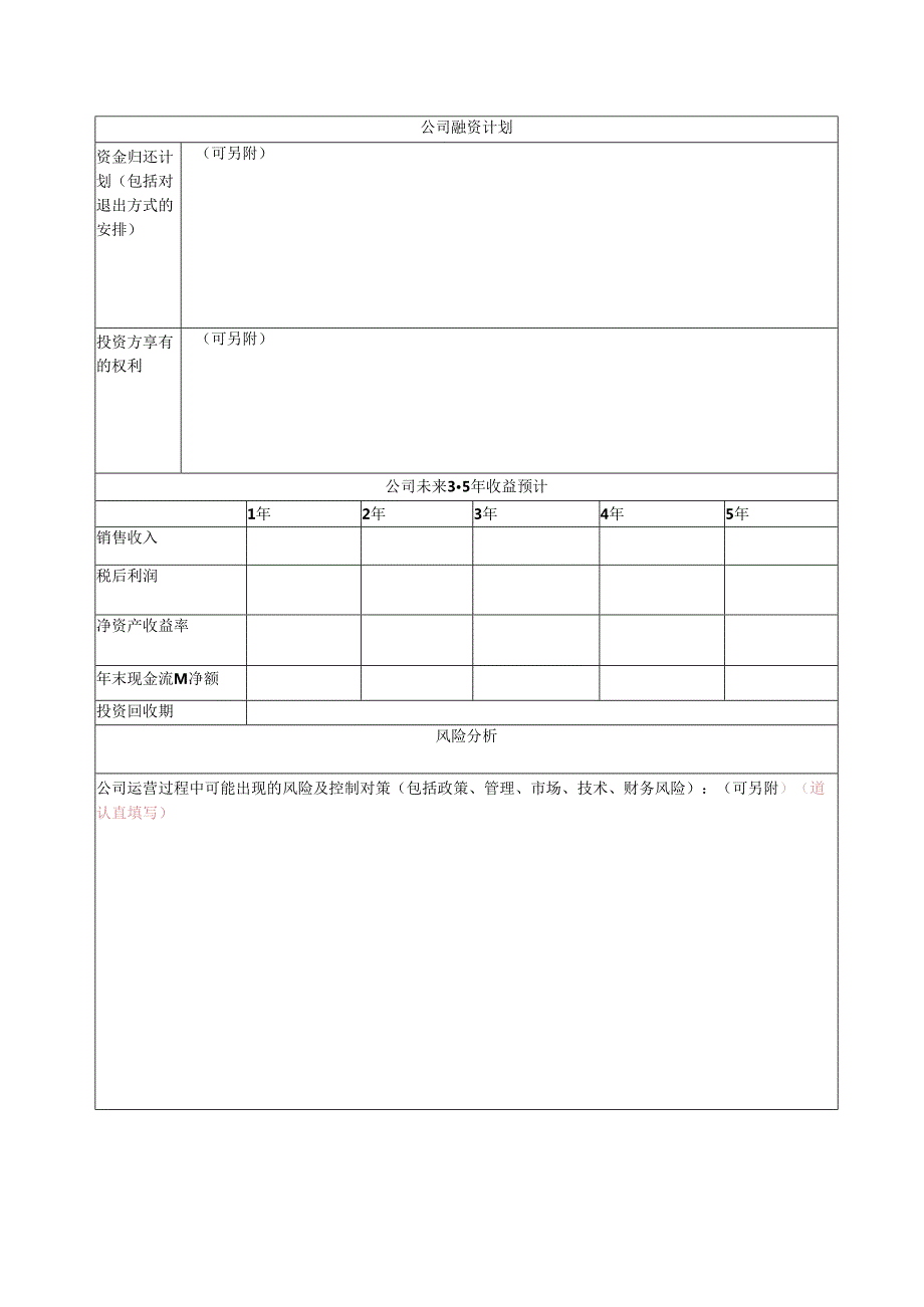 融资计划书模板.docx_第3页