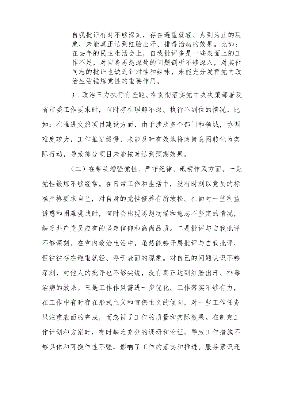 副县长2025民主生活会“四个带头”对照检查发言材料.docx_第2页
