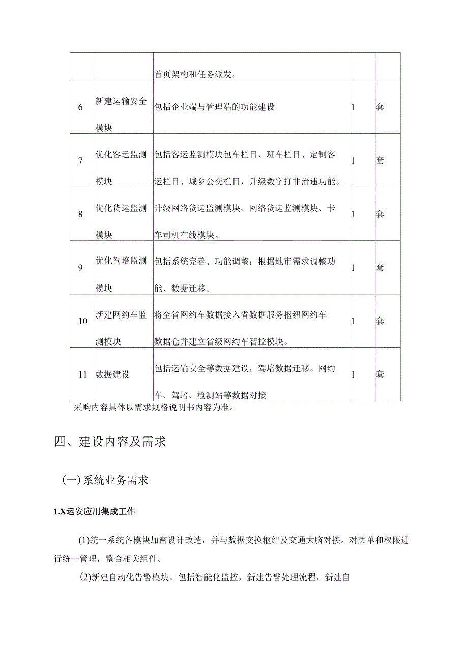 XX省交通运输信息中心道路运输监测监管系统(X运安)升级项目采购需求.docx_第3页