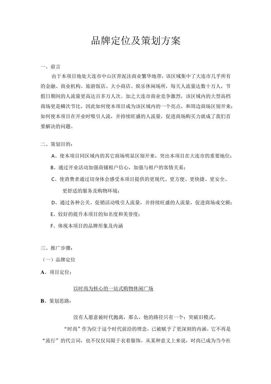 品牌定位及策划方案.docx_第1页