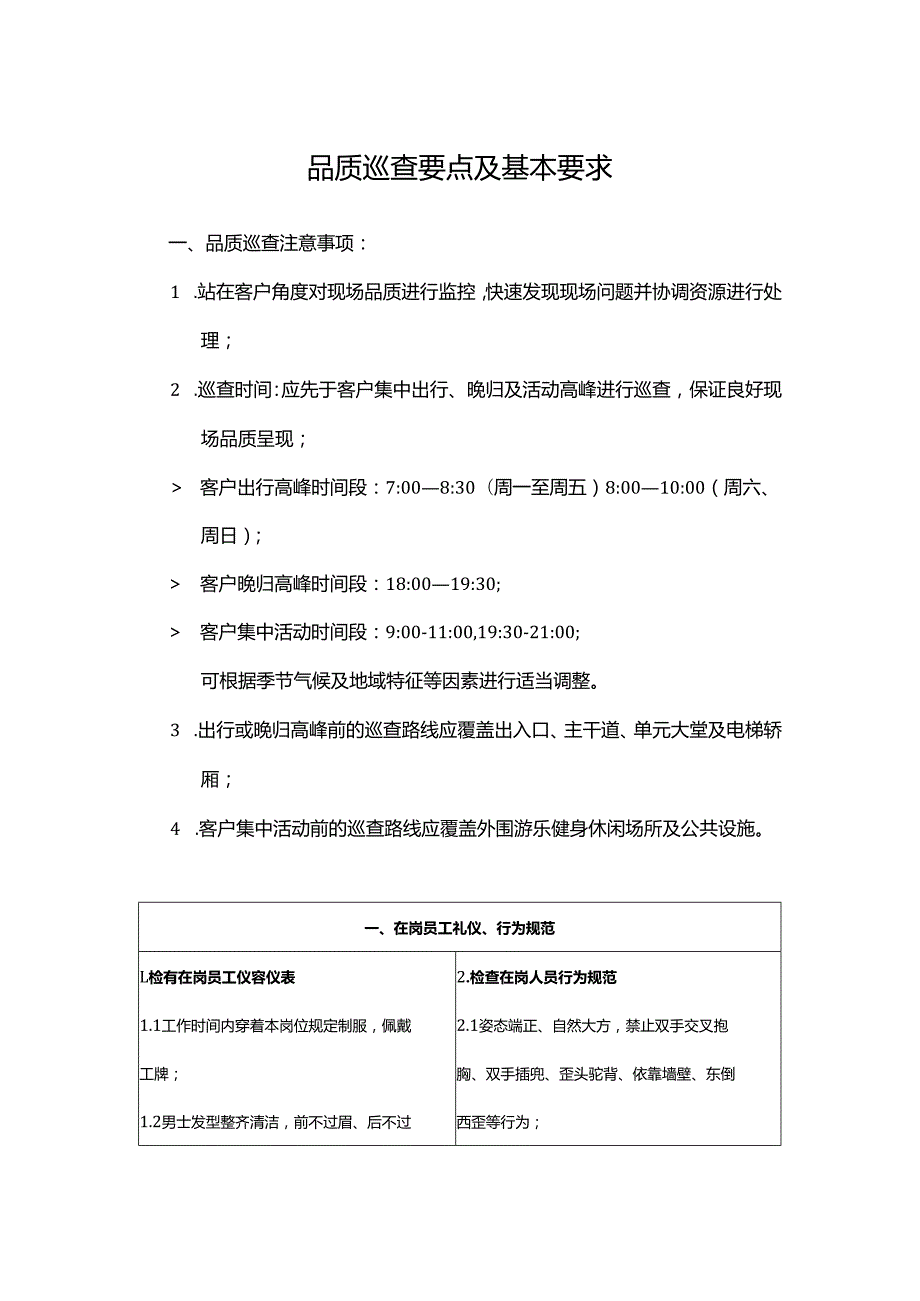 物业管家品质巡查要点及基本要求.docx_第1页