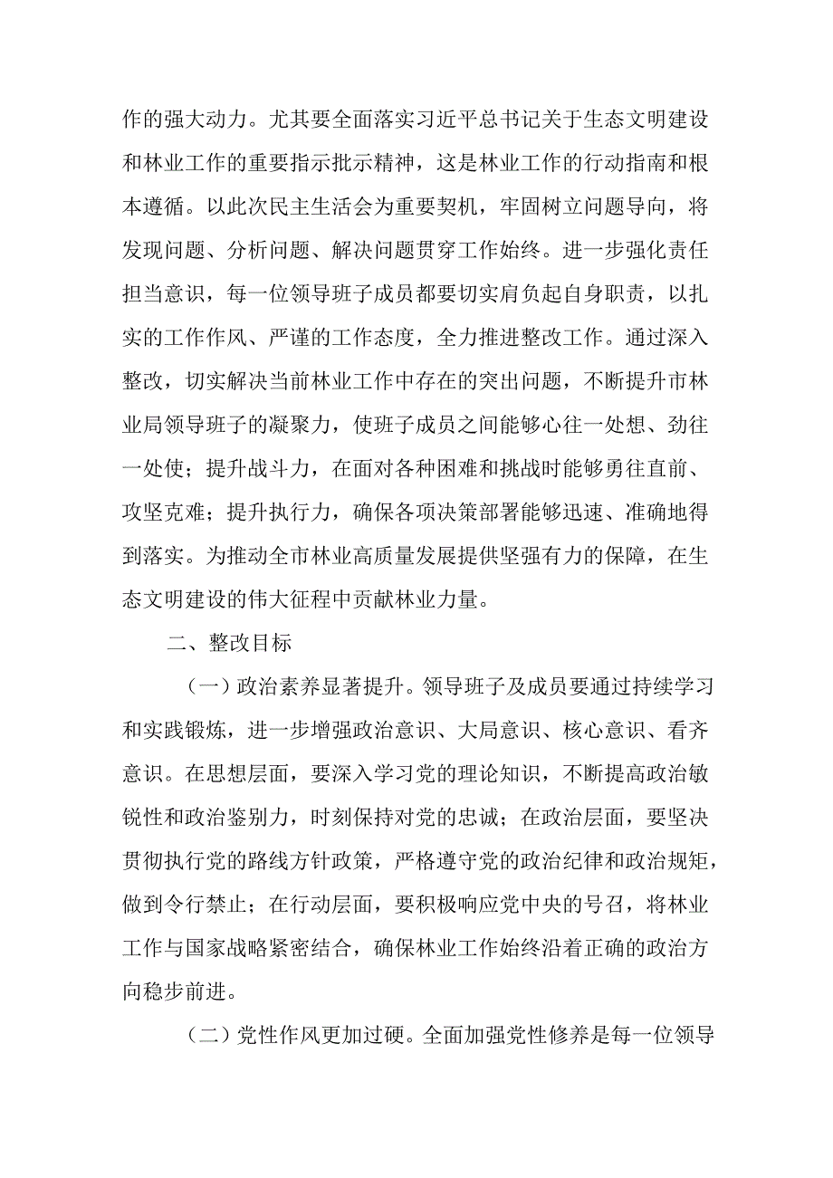 （10篇）领导班子2025年民主生活会查摆问题整改方案.docx_第2页