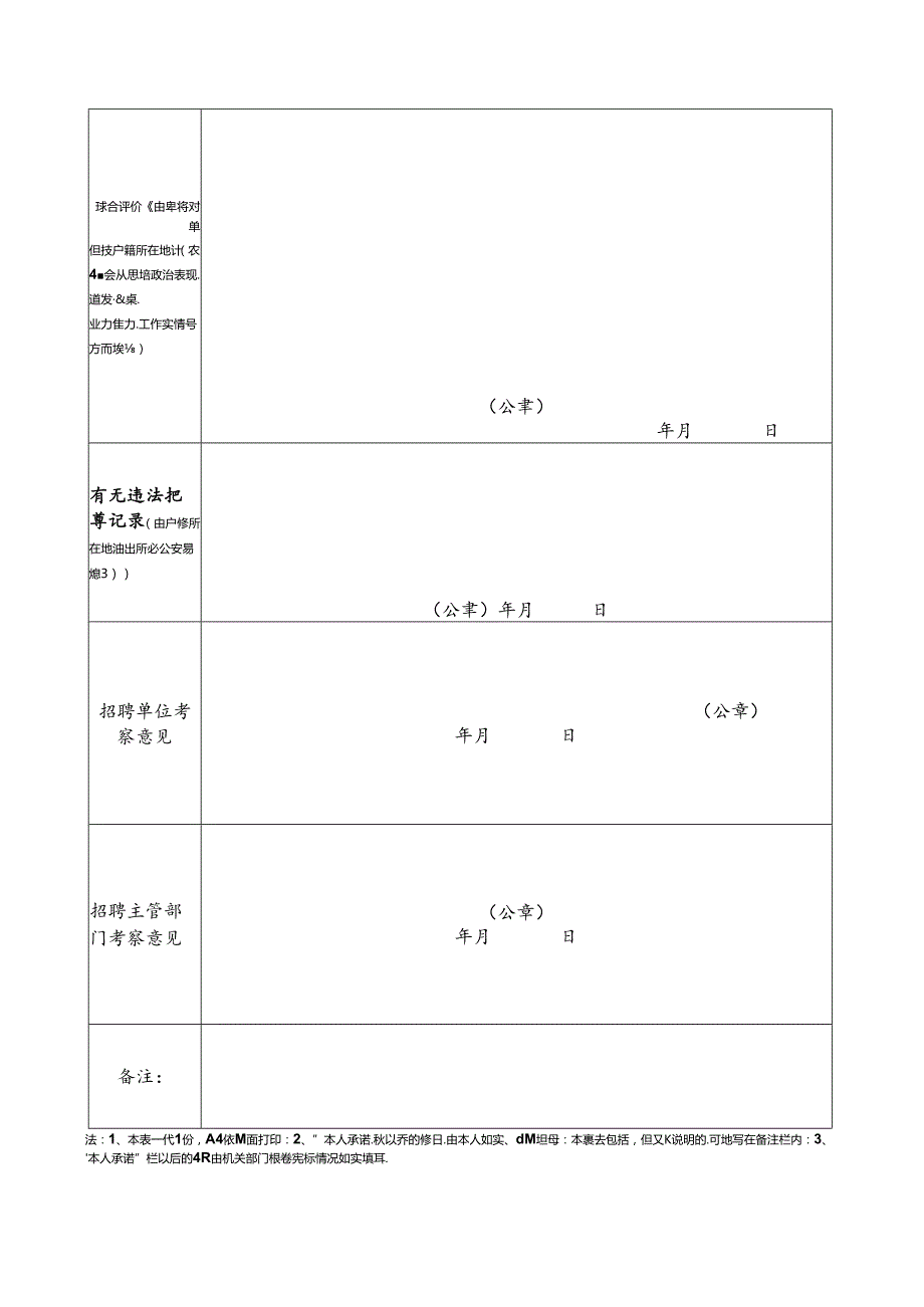 巨野县公开招聘教师考察表.docx_第2页