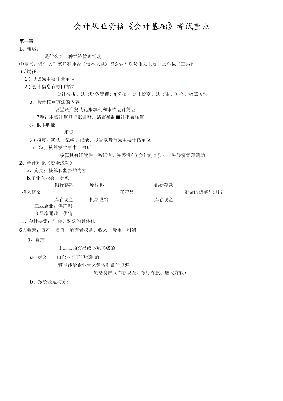 X年江西会计从业资格《会计基础和财经道德法规》两(1).docx_第1页
