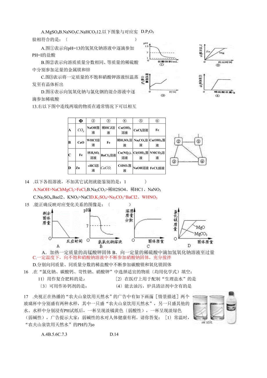 课题1《生活中常见的盐》练习题.docx_第2页