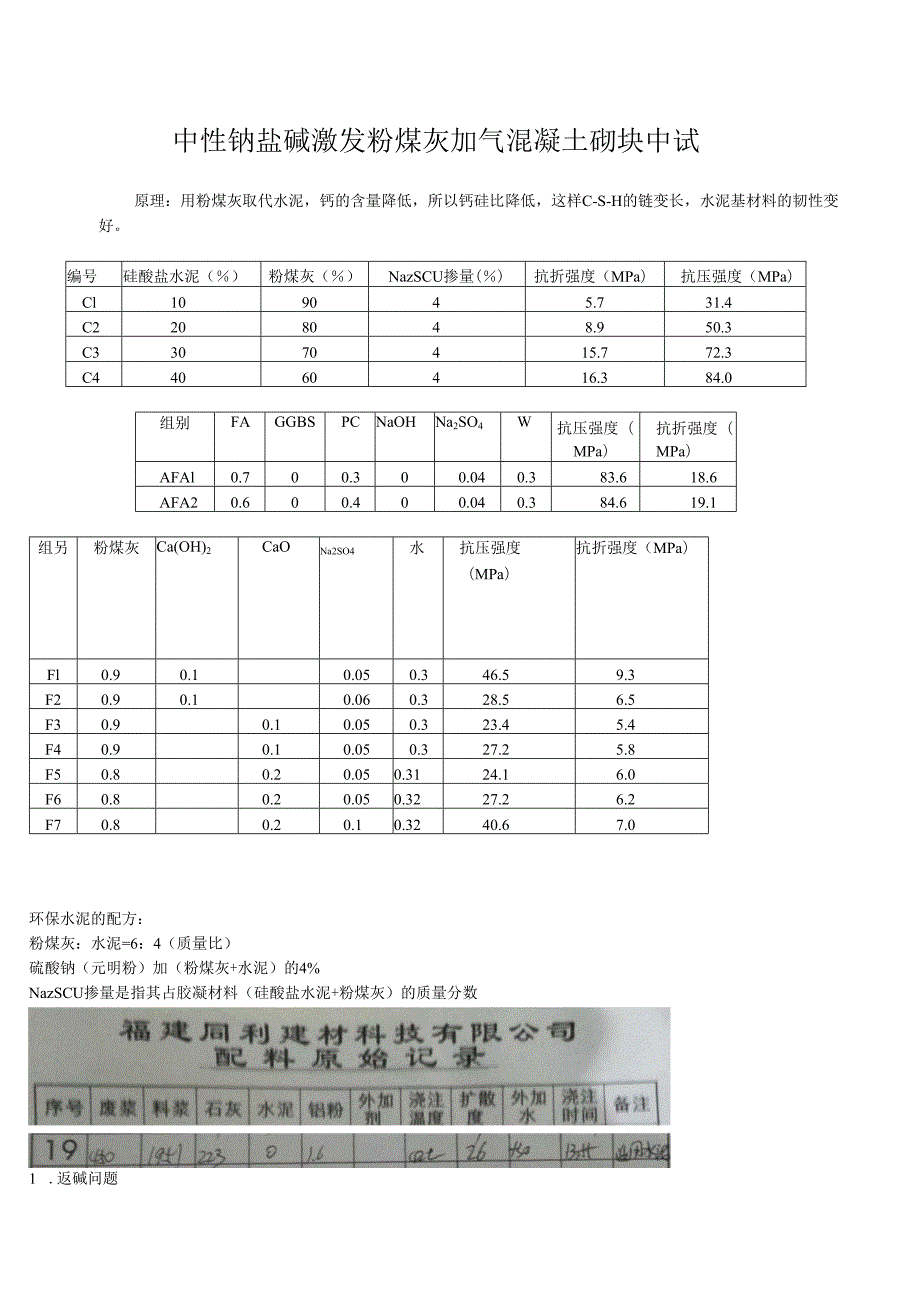 中性钠盐碱激发粉煤灰加气混凝土砌块中试.docx_第1页