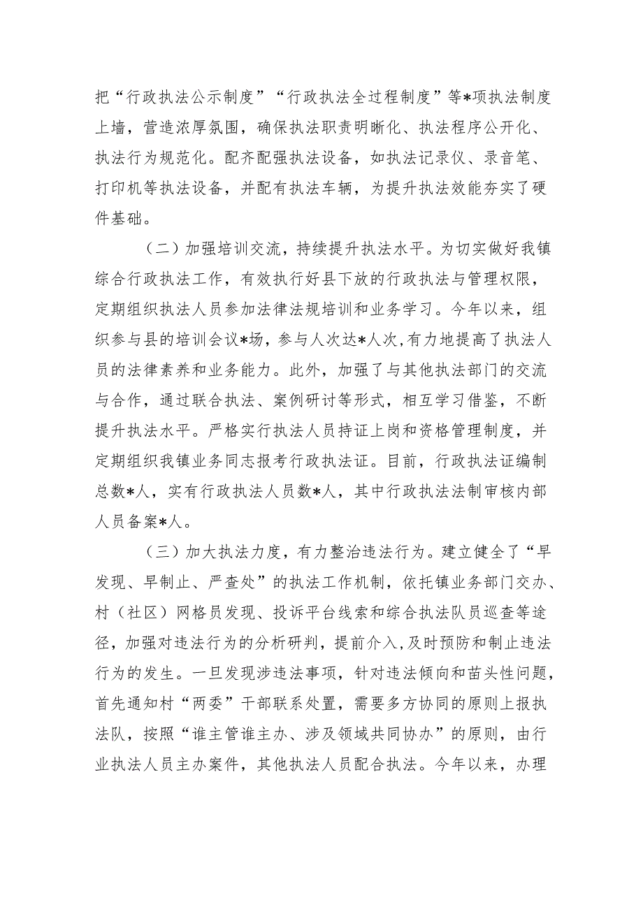镇综合行政执法队工作总结.docx_第2页