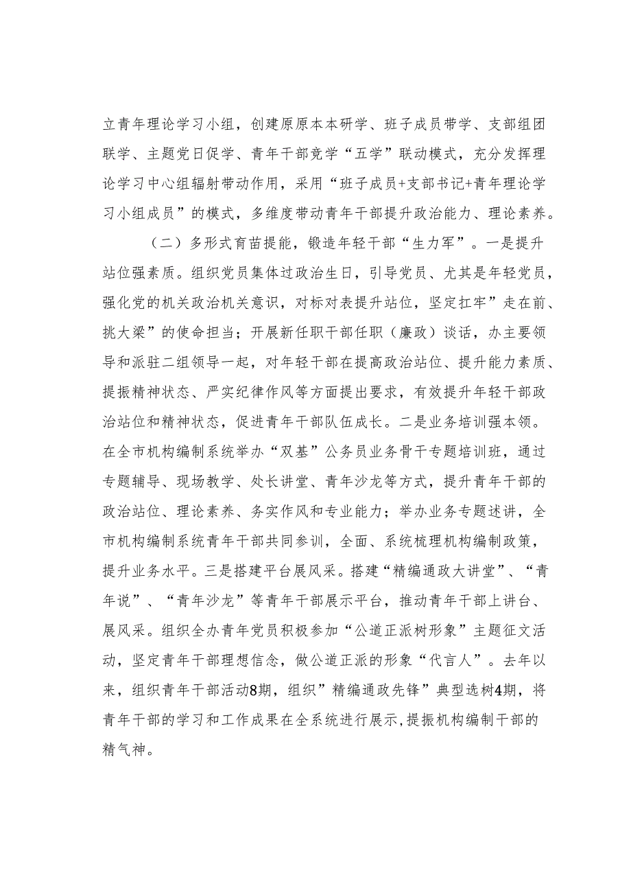 某某市编办2024年青年干部培养工作总结.docx_第2页