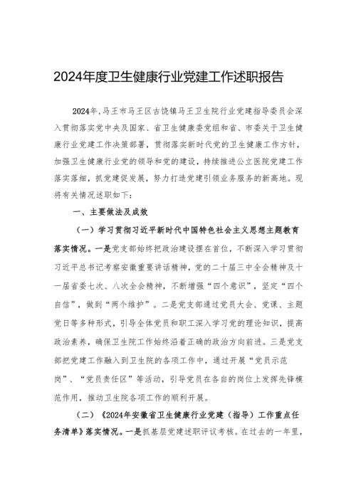 2024行业党建工作述职报告.docx