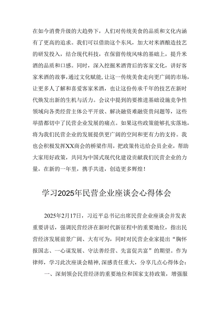 民营企业2025年学习《民营企业座谈会》个人心得感悟 （5份）86(1).docx_第2页