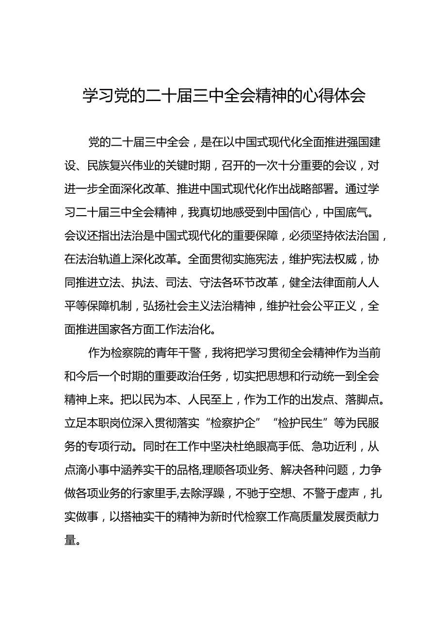 精品范文2024年党的二十三中全会精神学习体会交流发言稿58篇.docx_第1页