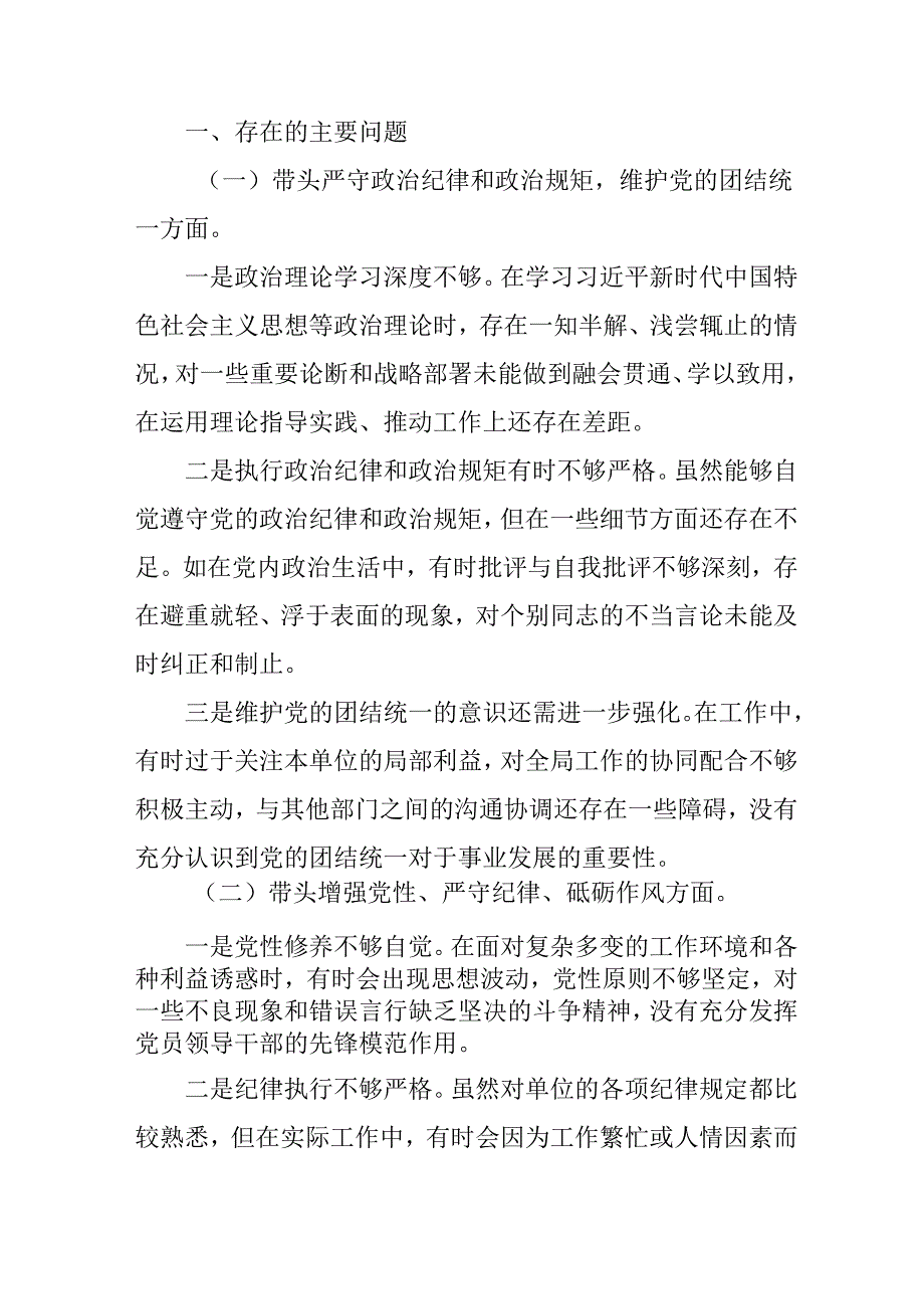 学习2024《民主生活》专题会发言工作汇报合计8份.docx_第3页