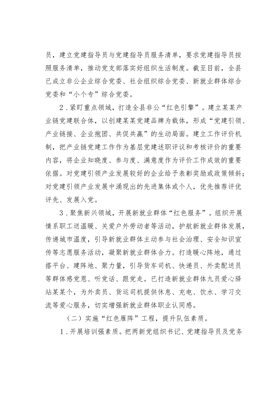某某县新就业群体党建工作报告.docx_第2页