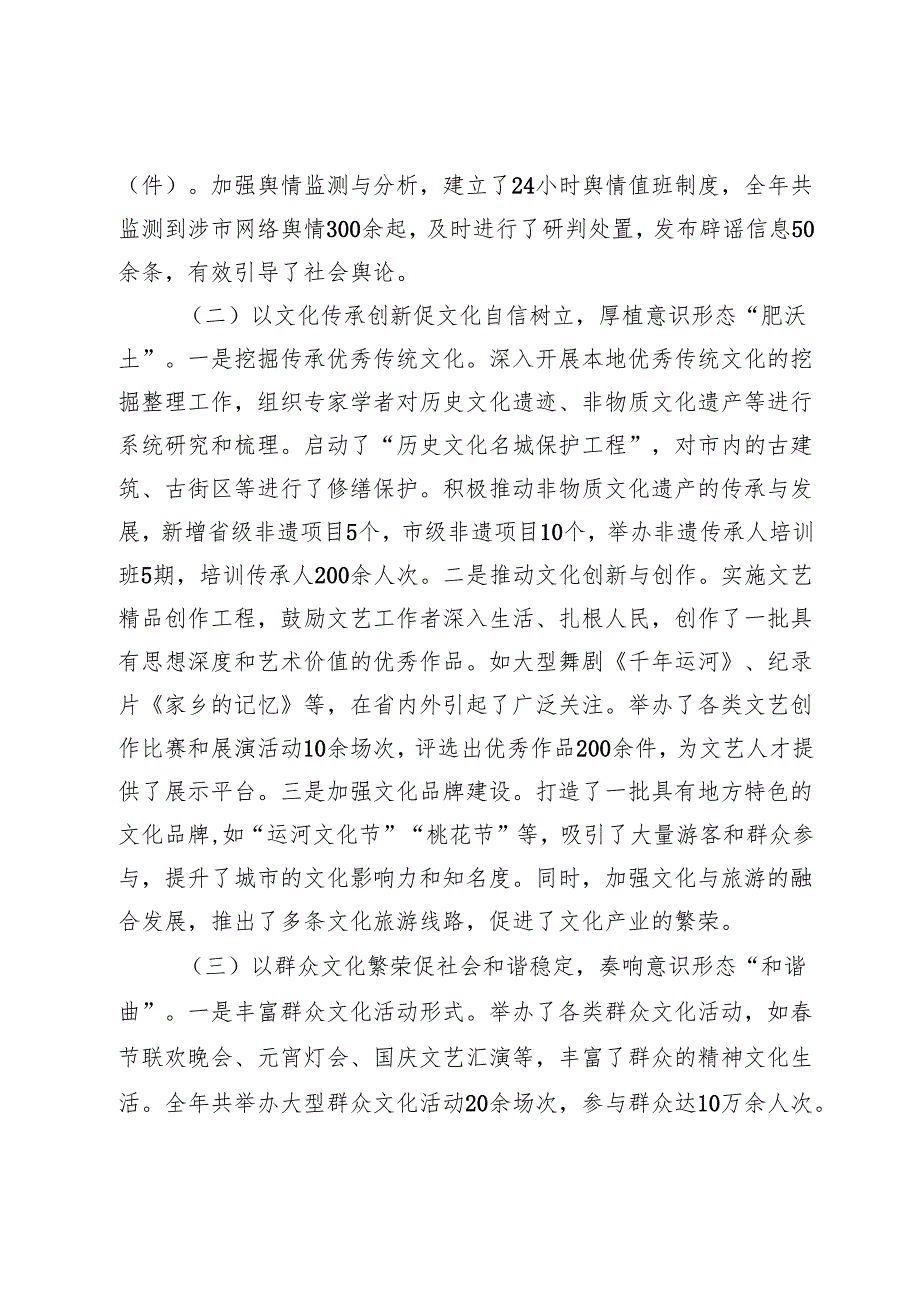 市委宣传部2024年意识形态工作情况总结及下一步工作计划.docx_第2页