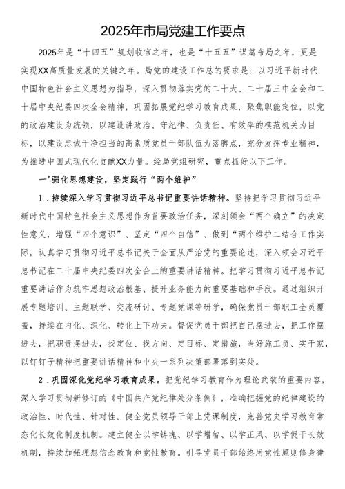 2025年市局党建工作要点.docx
